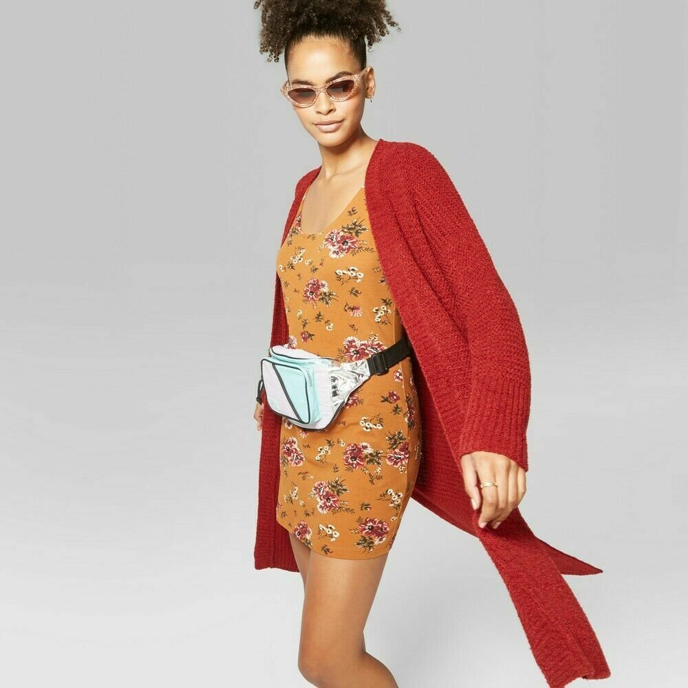 Women's Wild Fable Long Sleeve Duster Cardigan Scarlet (Red) Medium cardigan